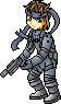 animated sprite of a blinking solid snake